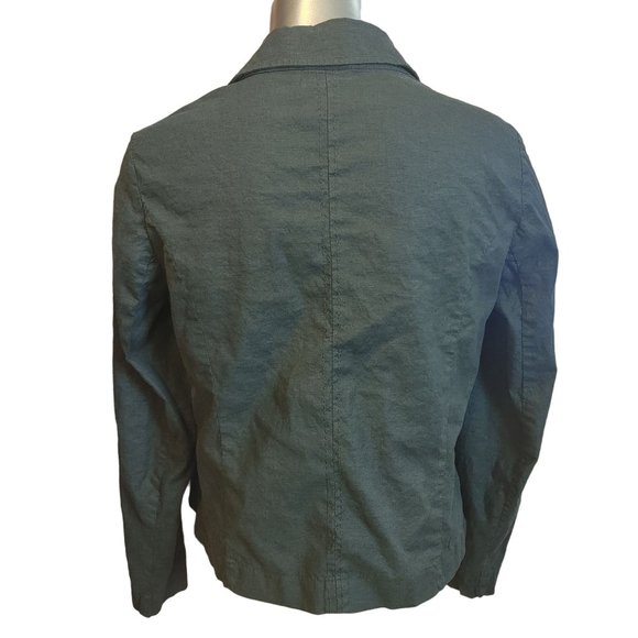 Kathy Ireland Women's Gray Long Sleeve Button Up Dress Shirt Jacket Large - Picture 2 of 3